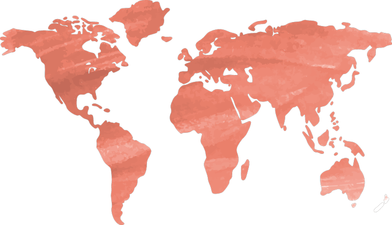 生きているサンゴの世界地図ウォールステッカー Tenstickers