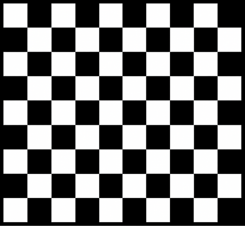 Car sticker black and white chess design - TenStickers