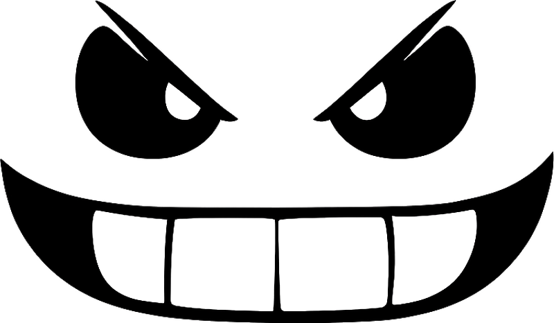 Car sticker angry faces for rear-view mirror - TenStickers