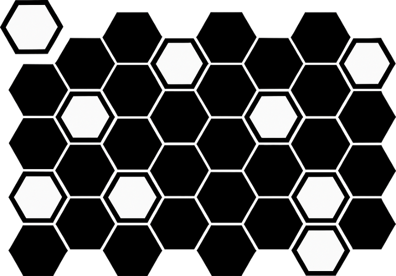 Pegatina coche patrón de panal hexagonal - TenVinilo