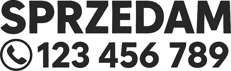 Naklejka na samochód ogłoszenie sprzedaży pojazdu - TenStickers