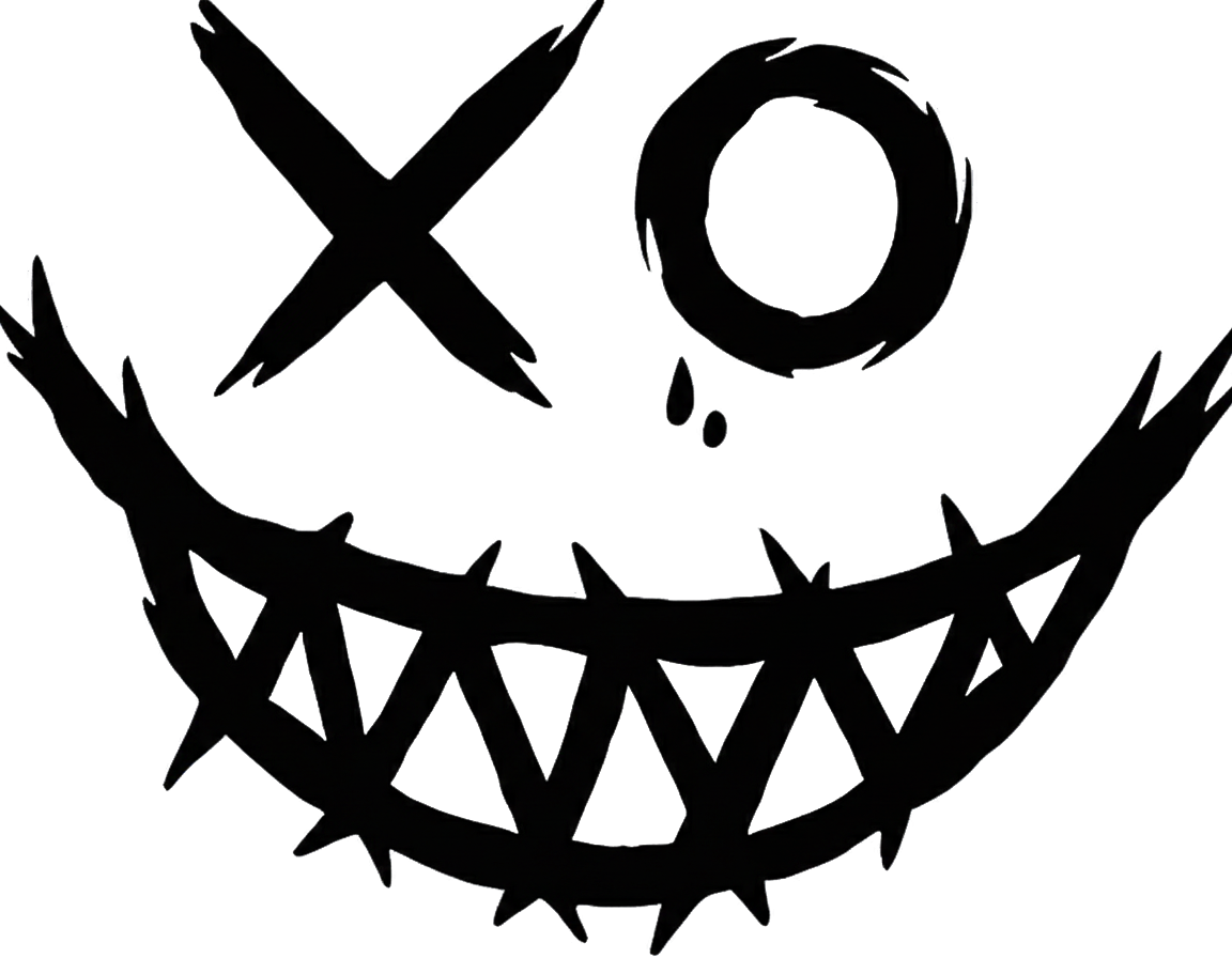 Adesivo per auto sorriso inquietante del joker - TenStickers