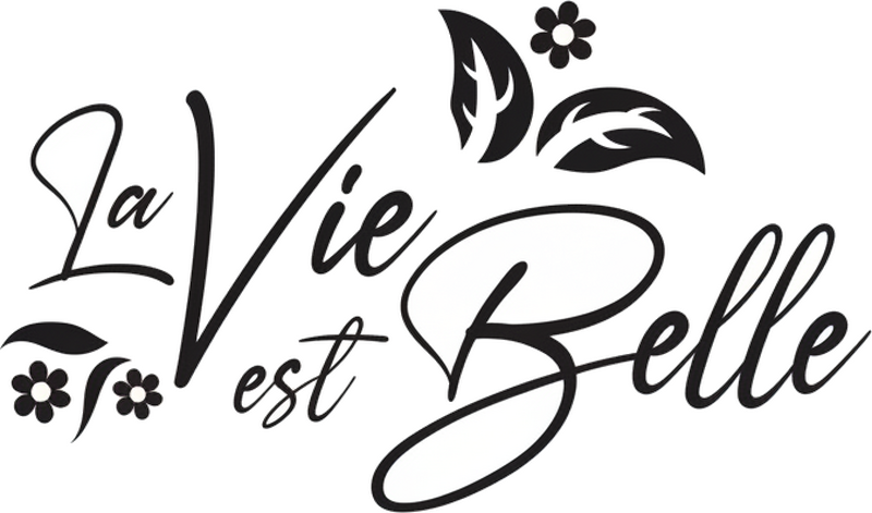 Sticker mural "la vie est belle" avec fleurs - TenStickers