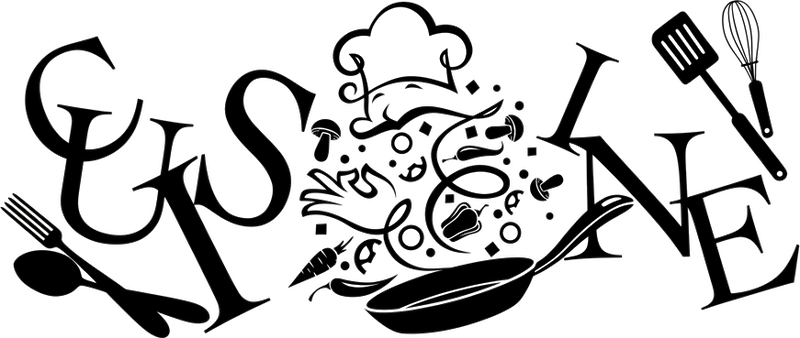 Sticker mural cuisine mots et ustensiles - TenStickers