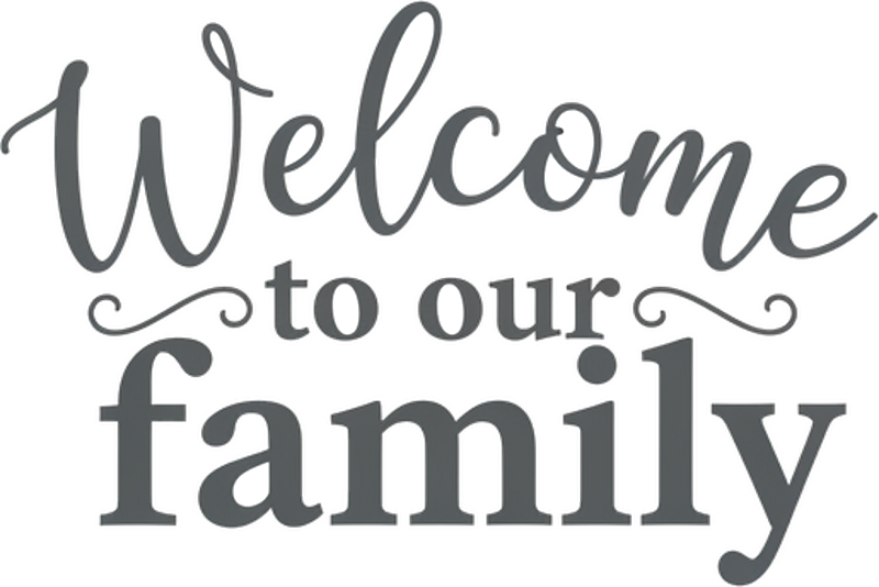 Sticker mural bienvenue dans notre famille - TenStickers