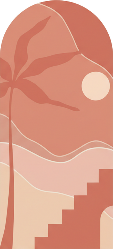 Abstract modern arch wall decal - TenStickers