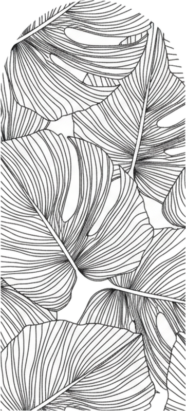 Wall decal abstract arch with leaves - TenStickers