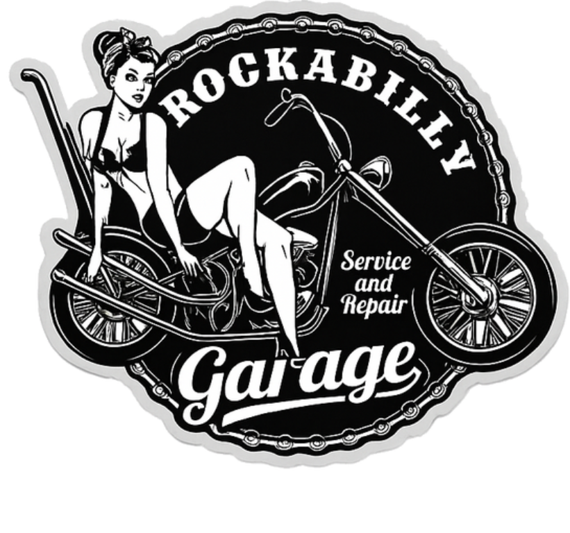 Motorcycle sticker classic chopper silhouette - TenStickers