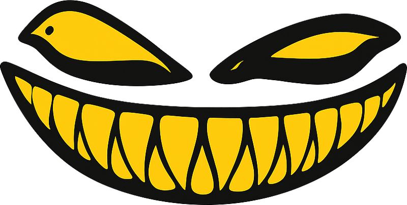 오토바이 스티커 그림자 스마일 - TenStickers