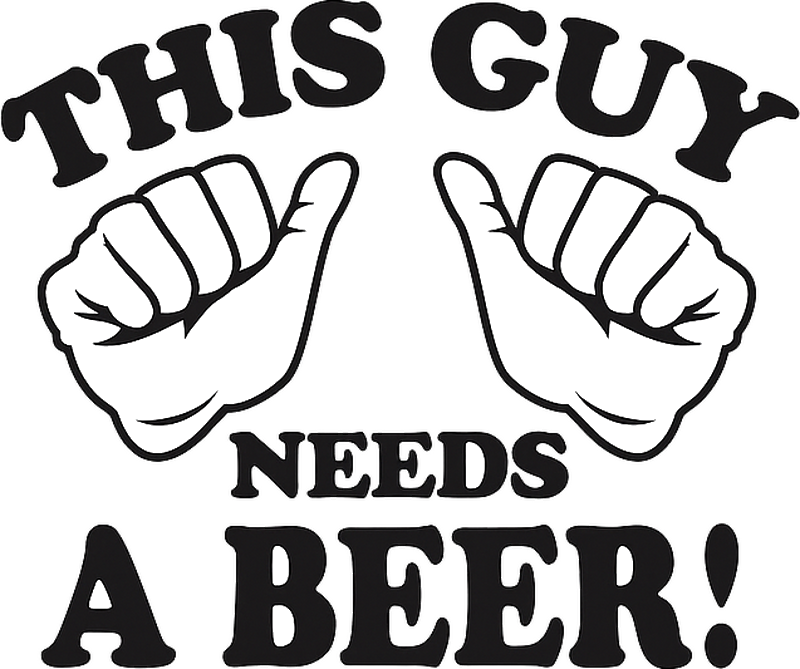 Vinilo diseño de coche etiqueta divertida de cerveza - TenVinilo