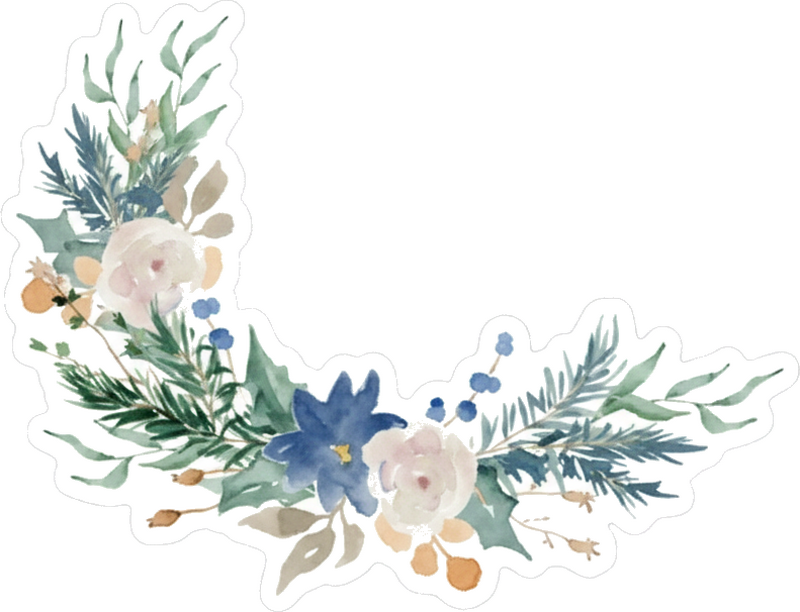 Vinilo para portátil ramo floral acuarelado - TenVinilo