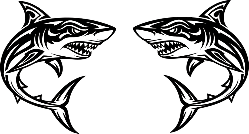 Vinilo para barco tiburón tribal - TenVinilo