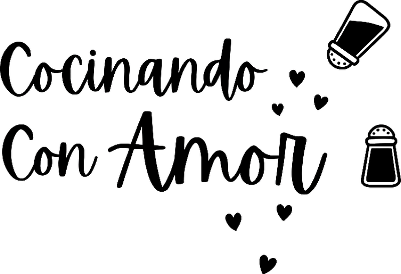 Vinilo para cocina cocinando de amor - TenVinilo
