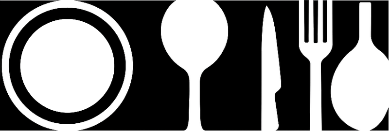 Vinilo para cocina diseño de cubiertos silhouette - TenVinilo