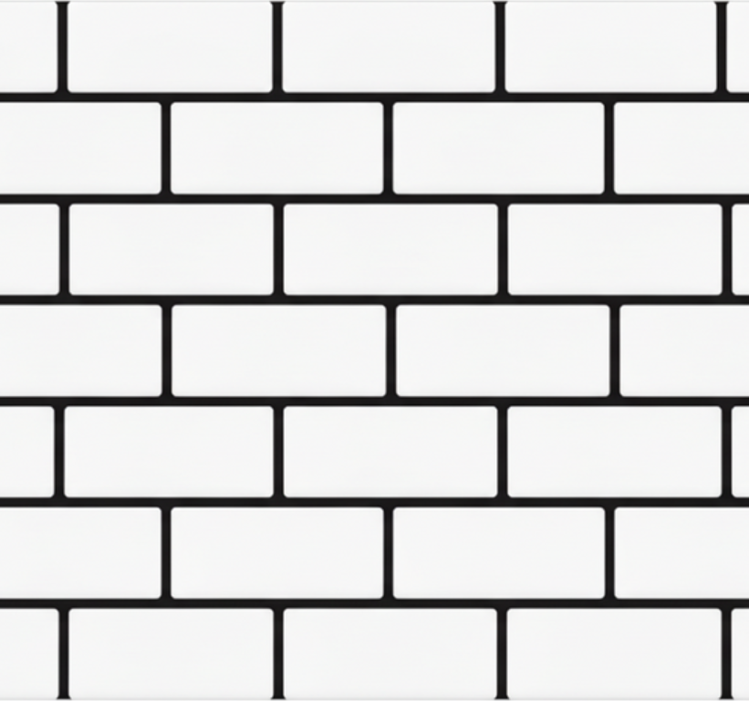 Kitchen tile sticker with white and black grout effect - TenStickers