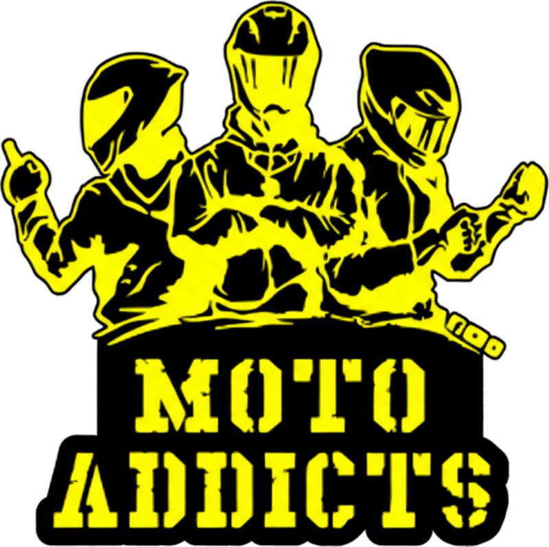 Moto addicts logó motoros matrica - TenStickers