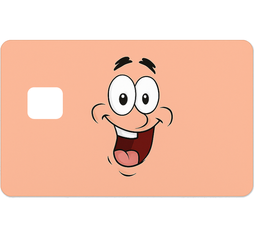 Adesivo carta di credito sorriso personaggio cartone - TenStickers