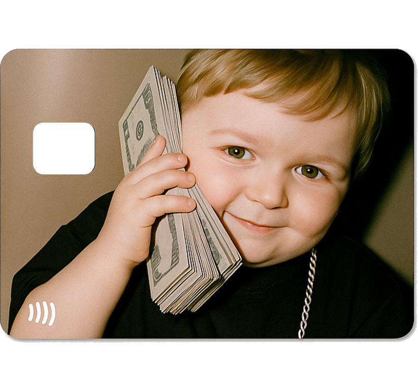 Adesivo carta di credito cultura meme denaro - TenStickers