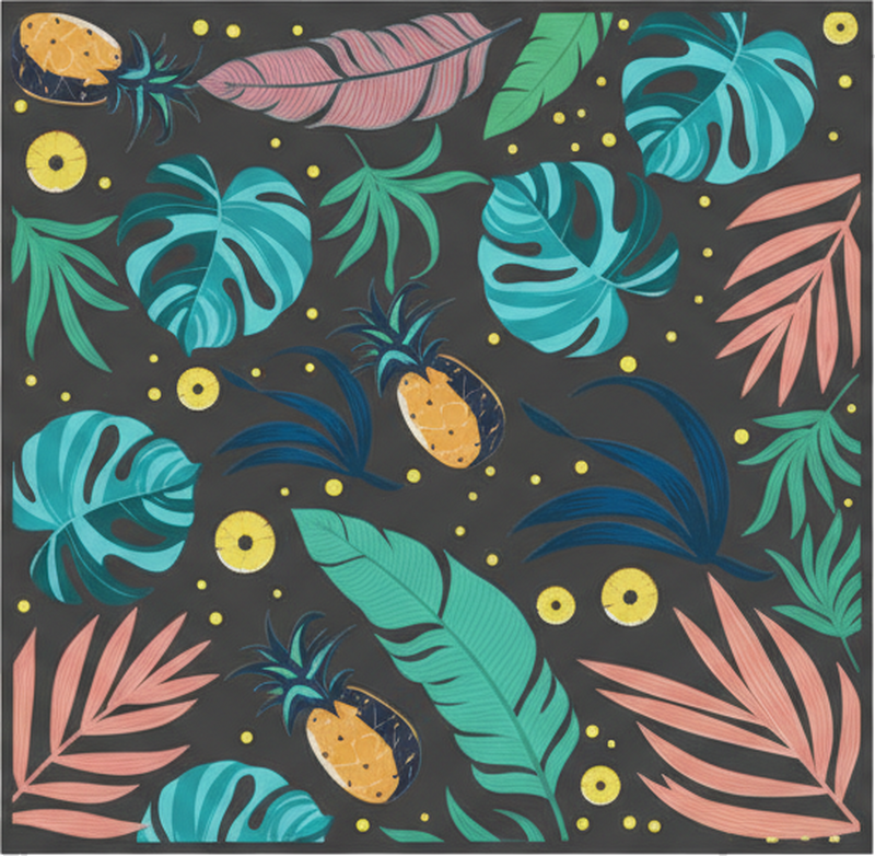 Fahrrad aufkleber ananas dschungel rahmen - TenStickers