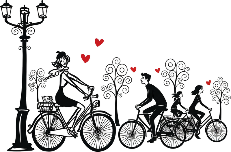 Living room wall sticker urban journey - TenStickers