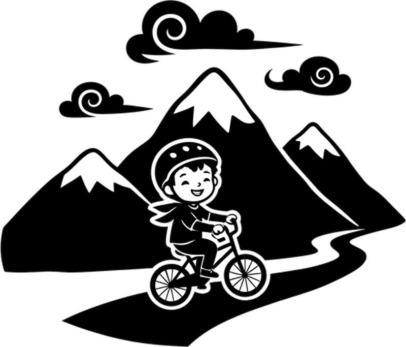 Wandtattoo wohnzimmer süßer kinderfahrer - TenStickers