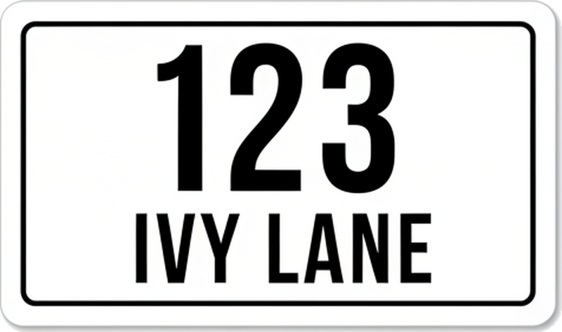 Recycling decal for bin traditional white home address - TenStickers