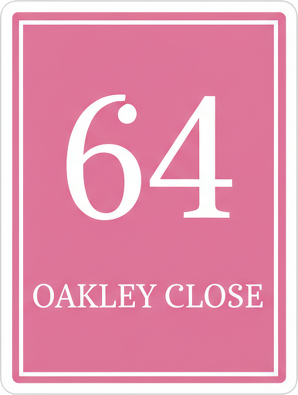 Recycling decal for bin traditional pink home address - TenStickers