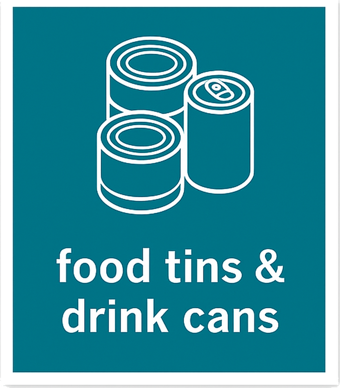 Wheelie bin sticker for bin contents sign - TenStickers