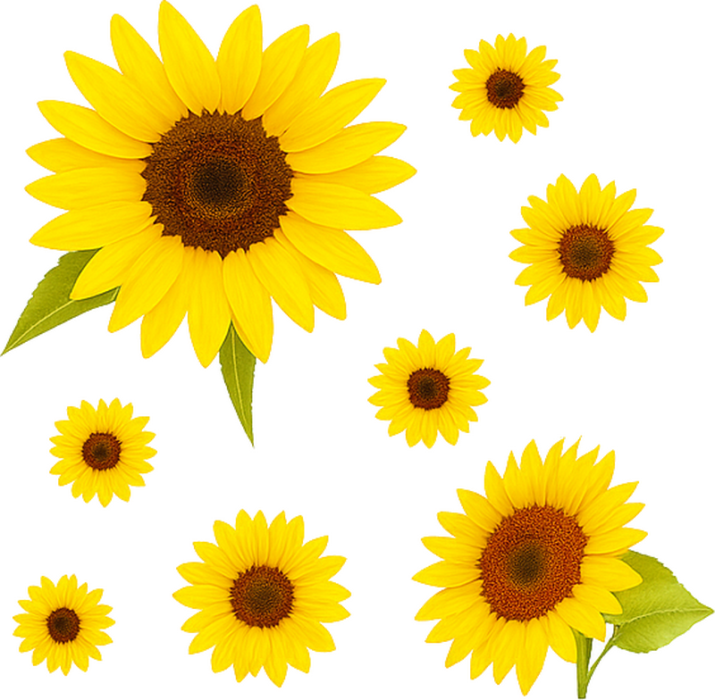 Wheelie bin sticker bright yellow sunflower - TenStickers