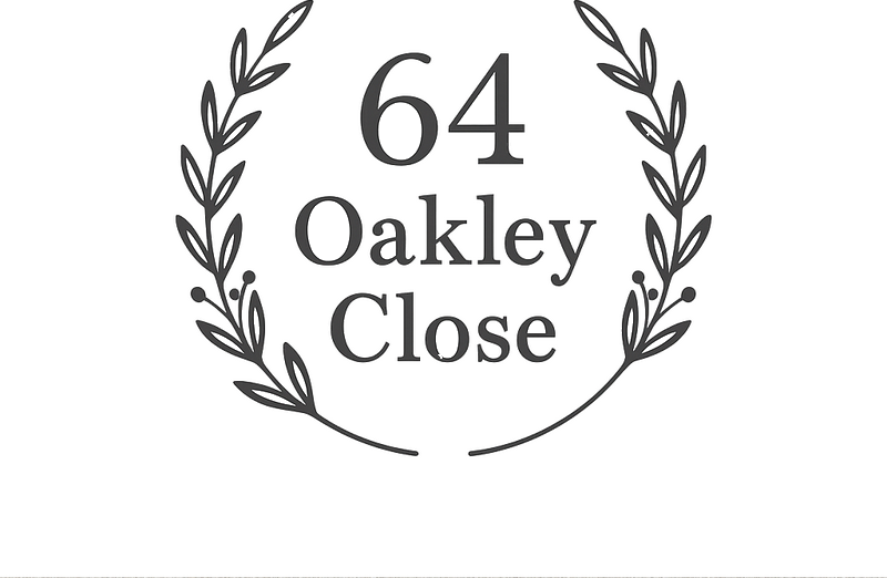 Wheelie bin sticker custom floral wreath - TenStickers