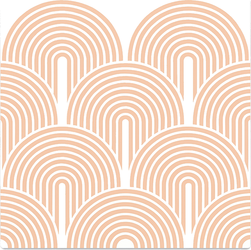 Sticker for tile overlapping peach pink arches - TenStickers