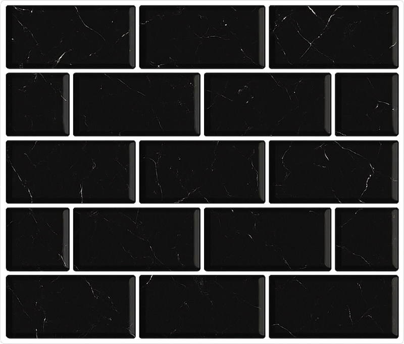 Sticker for tile subtle black marble effect - TenStickers