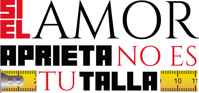 Vinilo pared frase si el amor aprieta no - TenVinilo