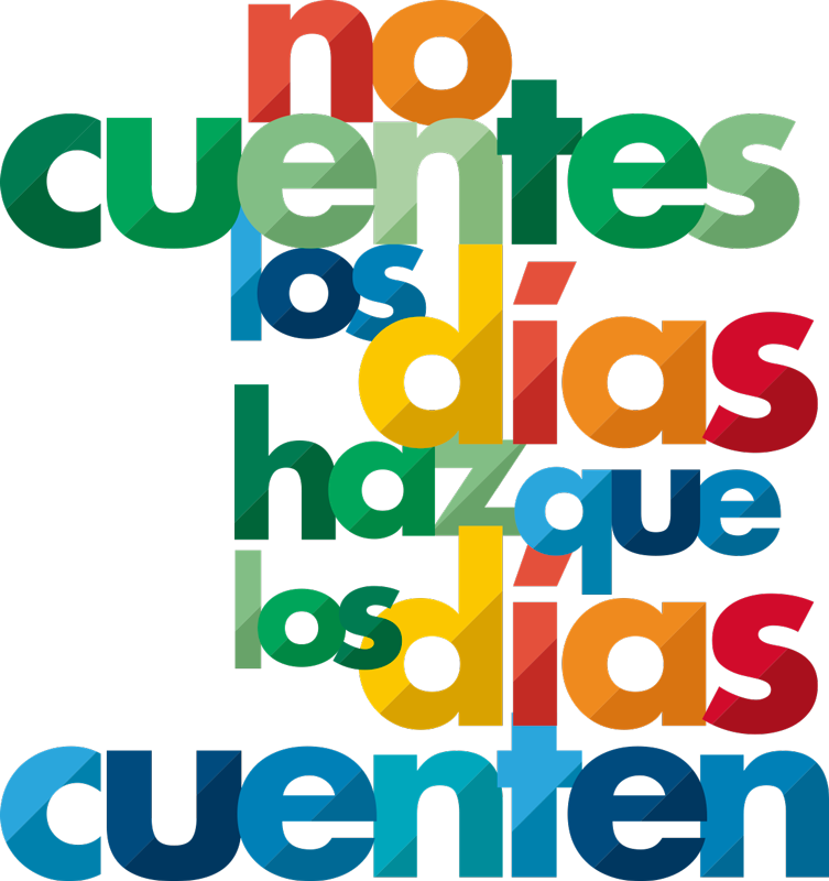 Vinilo frase haz que los días cuenten - TenVinilo