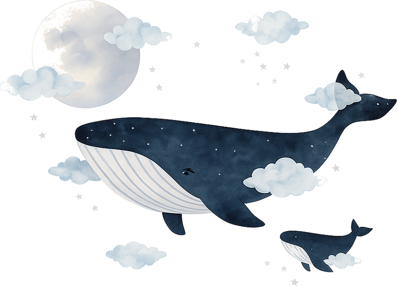 Nursery room wall decal dark deep sea creatures - TenStickers