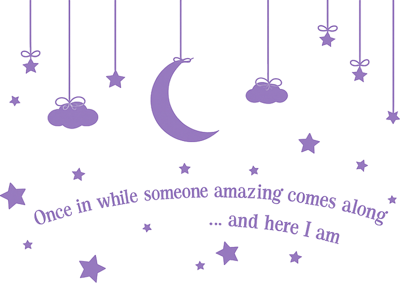 Nursery room wall decal miracle baby purple quote - TenStickers