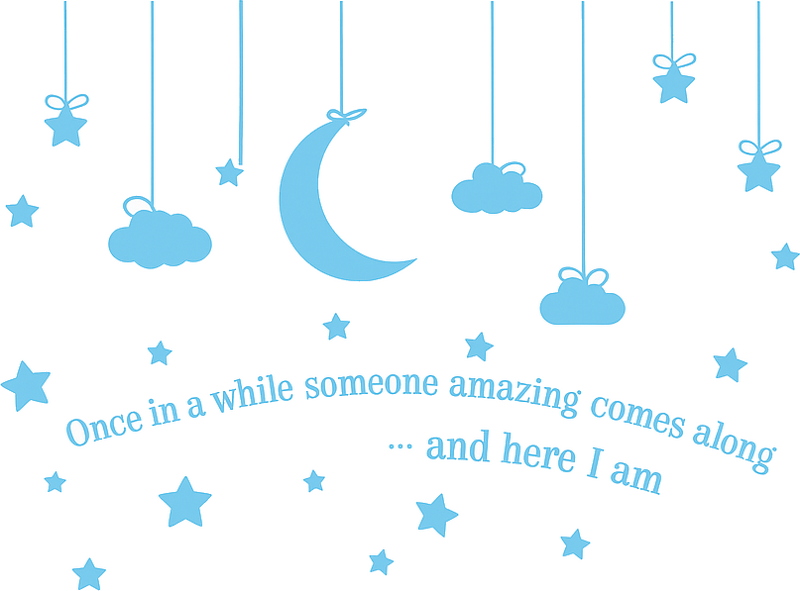 Nursery room wall decal miracle baby blue quote - TenStickers