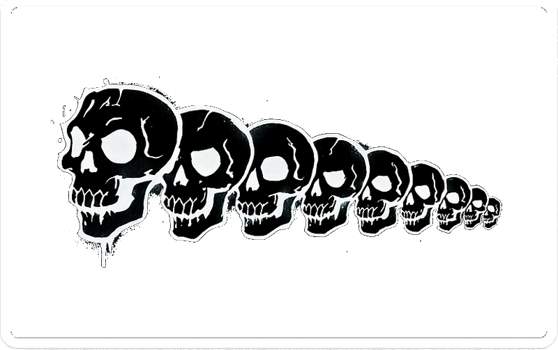 Fahrrad aufkleber graffiti totenkopf zug - TenStickers