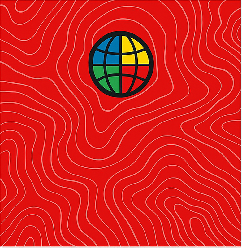 Fahrrad aufkleber weltreise topografie - TenStickers