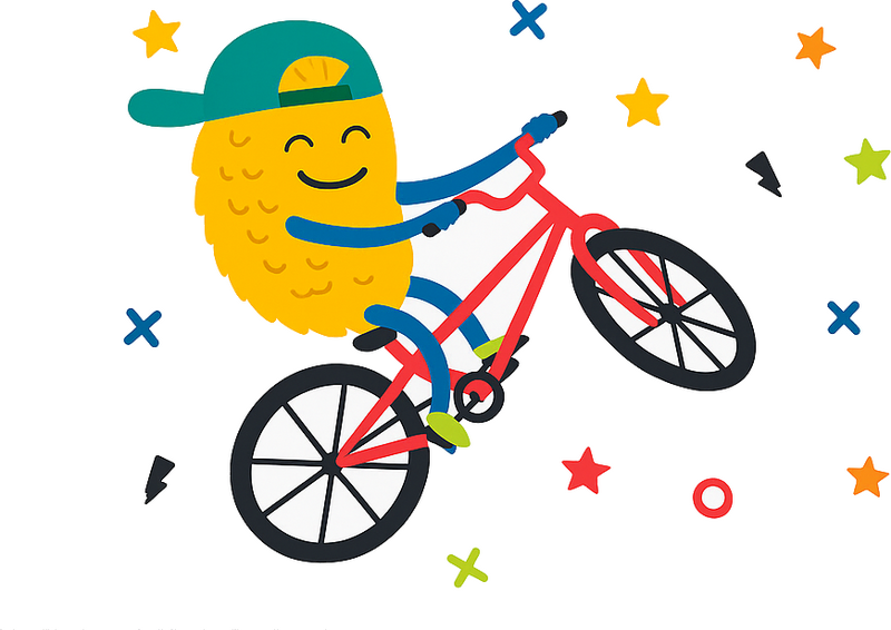 Living room wall sticker wheelie monster fun - TenStickers