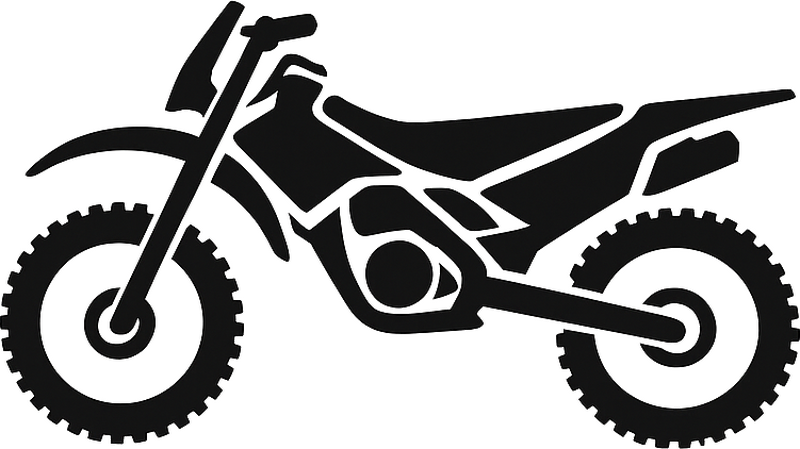 오토바이 테마 스티커 순수 엔듀로 라인 - TenStickers