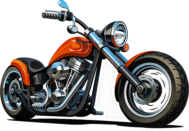 Motorrad folie im klassischen cruiser-stil - TenStickers