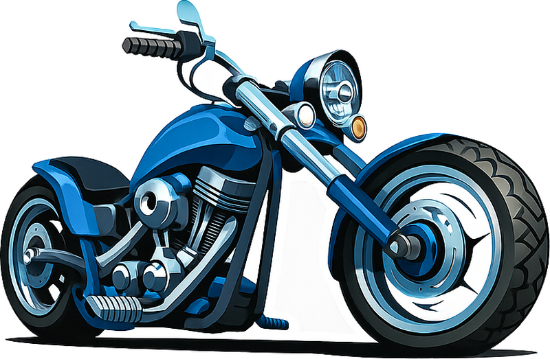 Motorbike sticker blue cruiser vibe - TenStickers