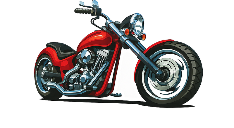 오토바이 테마 스티커 레드 크루저 느낌 - TenStickers