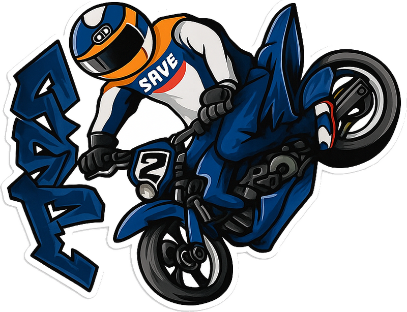 Motorbike sticker street rider spray - TenStickers