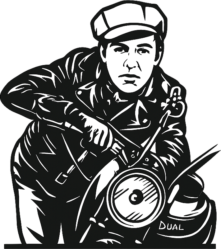 Motorbike sticker hollywood biker spirit - TenStickers