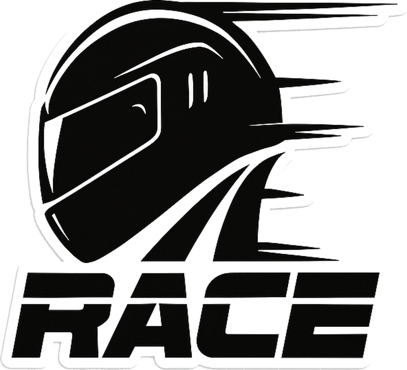 Motorbike sticker race helmet identity - TenStickers