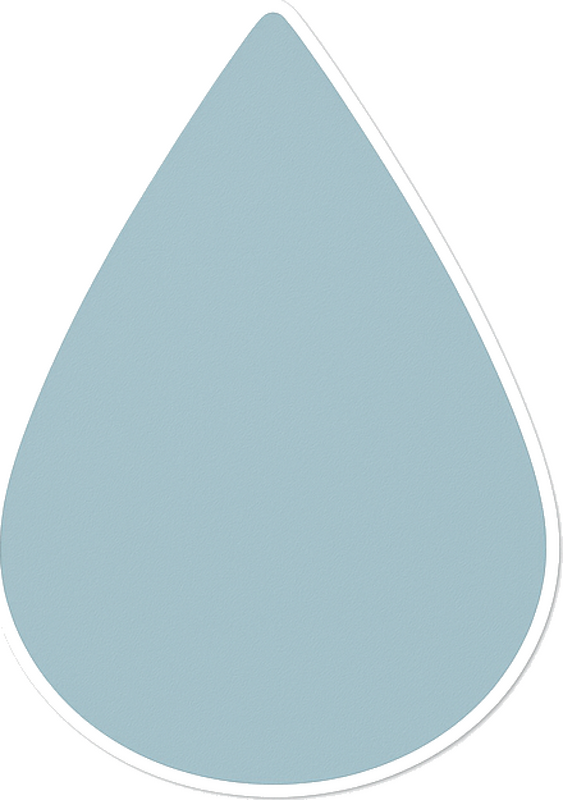 Nursery wall art sticker pale blue animated raindrops - TenStickers