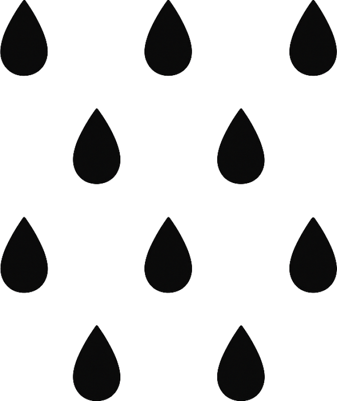 Nursery wall art sticker black animated raindrops - TenStickers