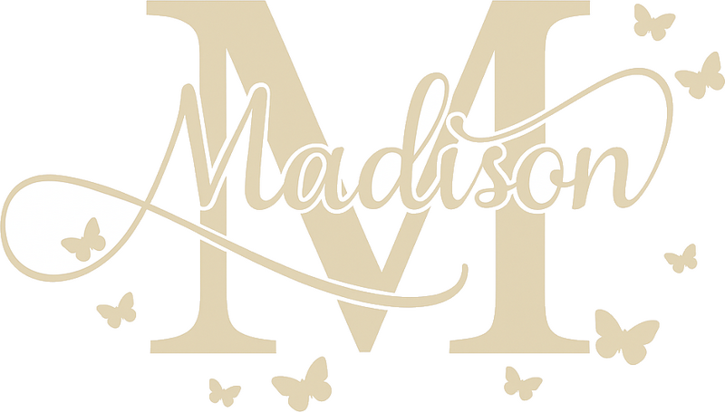 Nursery wall art sticker cursive custom name beige - TenStickers